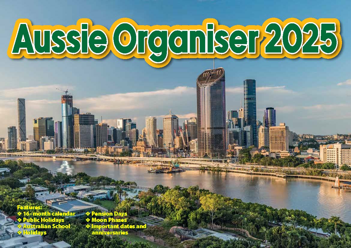 AUSSIE ORGANISER 2025 A4 CALENDAR topmill